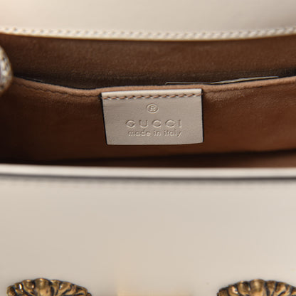 Gucci Calfskin Animal Studs Mini Sylvie Top Handle Bag White 7 of 9