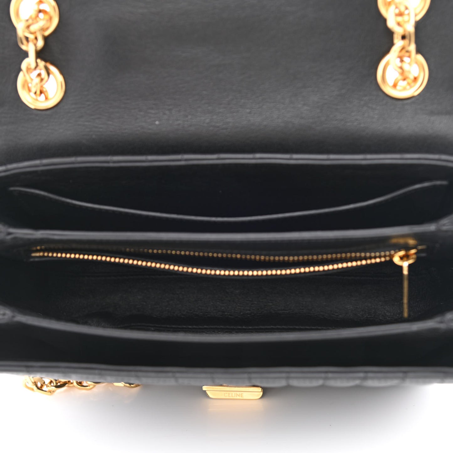 Calfskin Quilted Medium C Bag Black