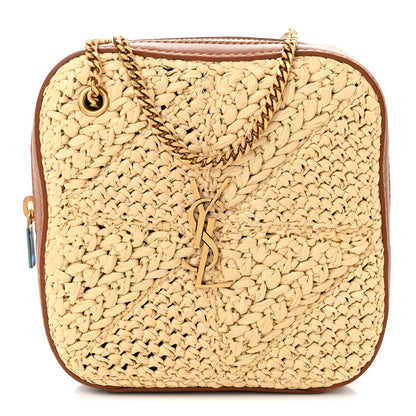Saint Laurent Raffia Calfskin Monogram Jamie Cube Beige Brick 1 of 11