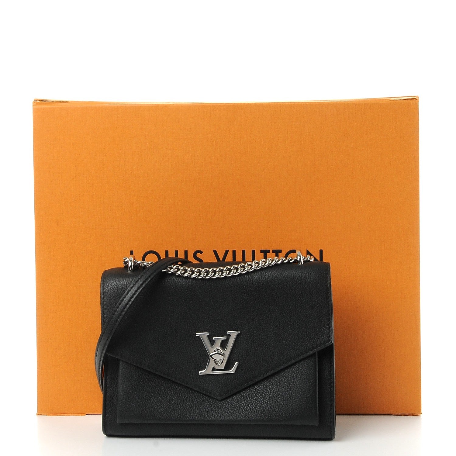 Louis Vuitton Soft Calfskin My Lockme Chain Bag BB Black 9 of 9