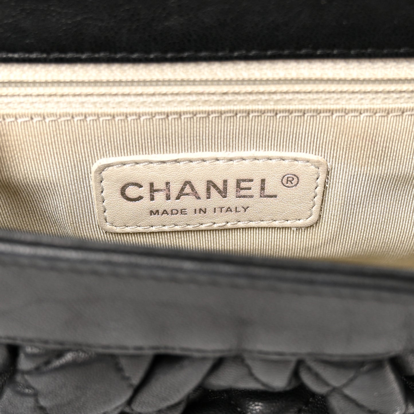 Washed Lambskin Quilted Mini Chain Around Flap Black