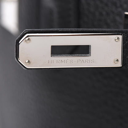 Hermes Taurillon Clemence Birkin 35 Black 12 of 32
