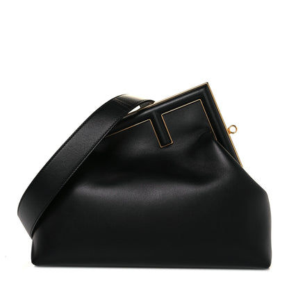 Fendi Shiny Nappa Medium Fendi First Black 1 of 8