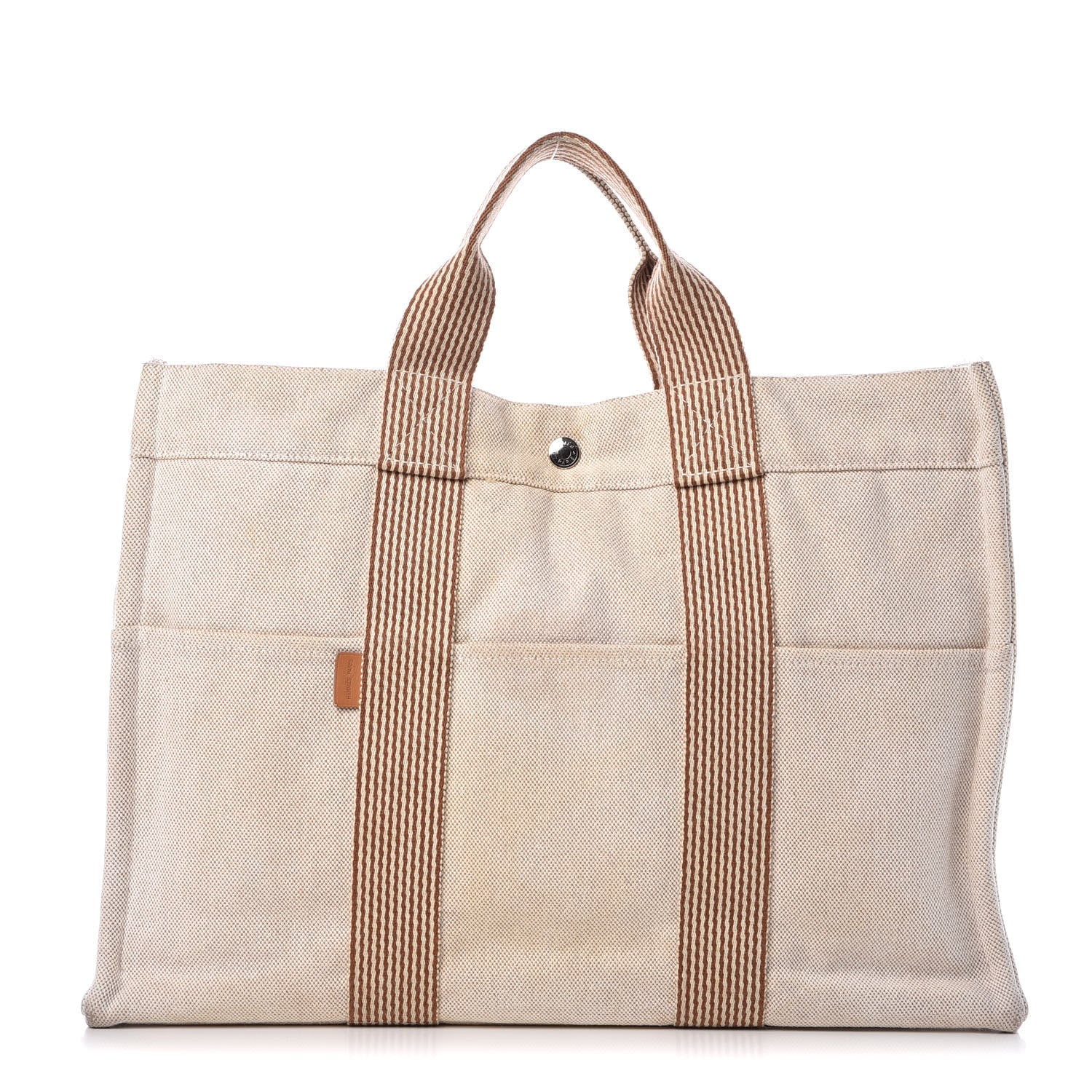 Hermes Canvas Fourre Tout MM Brown 1 of 18