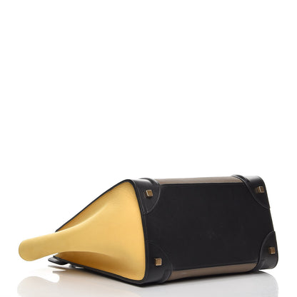 Celine Baby Grained Calfskin Suede Mini Tri-Color Luggage Vanilla 4 of 9