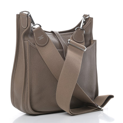 Hermes Taurillon Clemence Evelyne III PM Etoupe 3 of 15