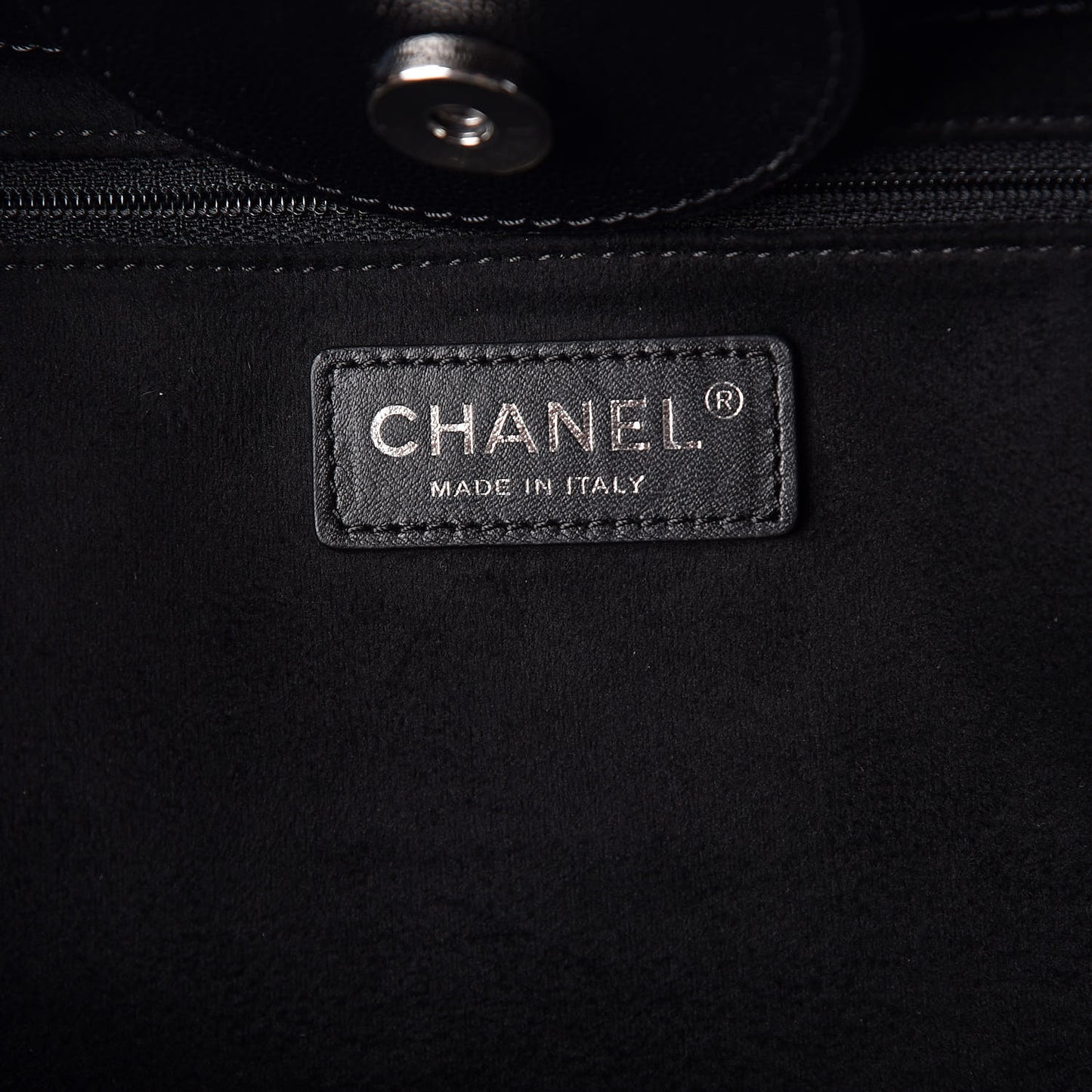 Caviar Small Studded Deauville Tote Black