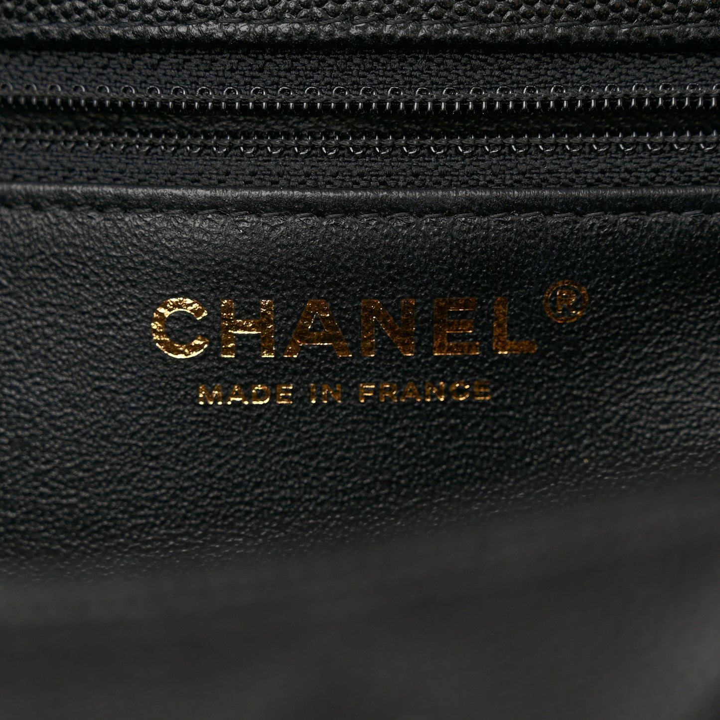 Caviar Quilted Flap Clutch Black