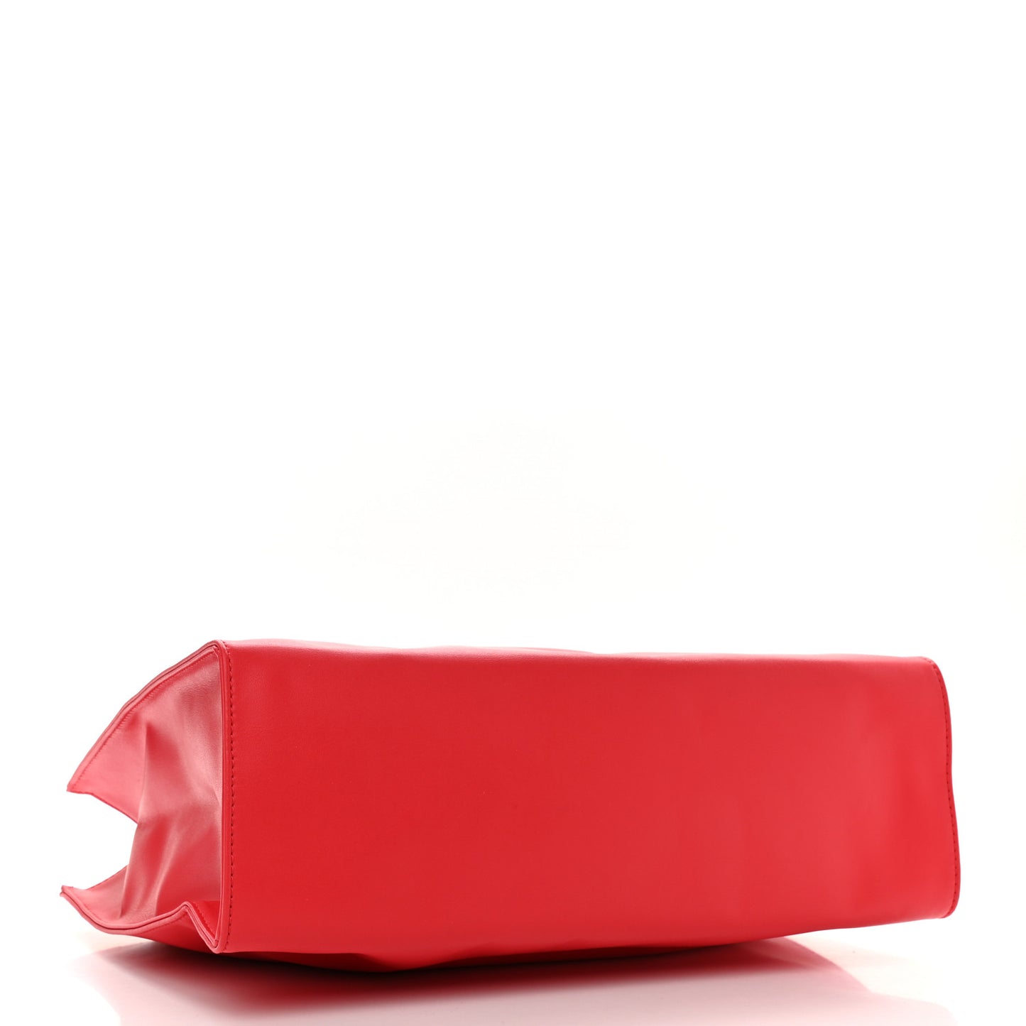 Vegan Leather Medium Shopping Bag Red