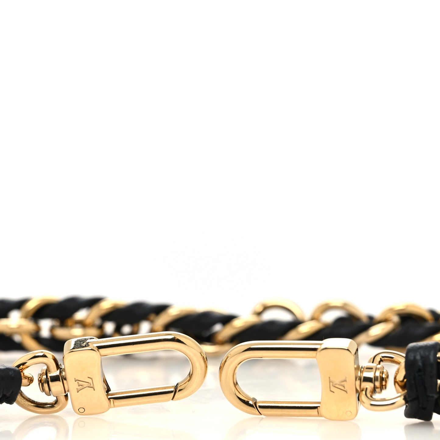 Calfskin Multi Pochette Chain Shoulder Strap Black Gold