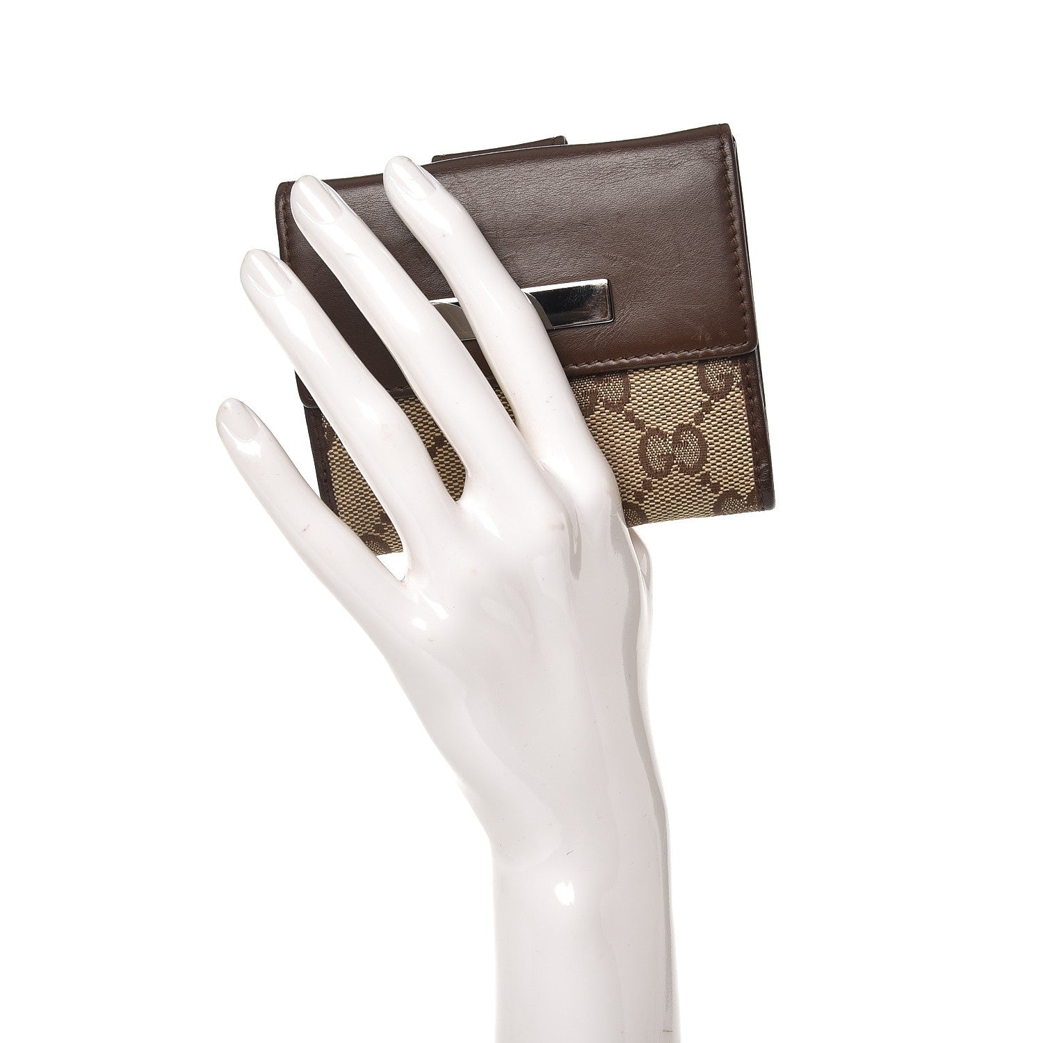 Gucci Monogram Compact Wallet Brown 2 of 7