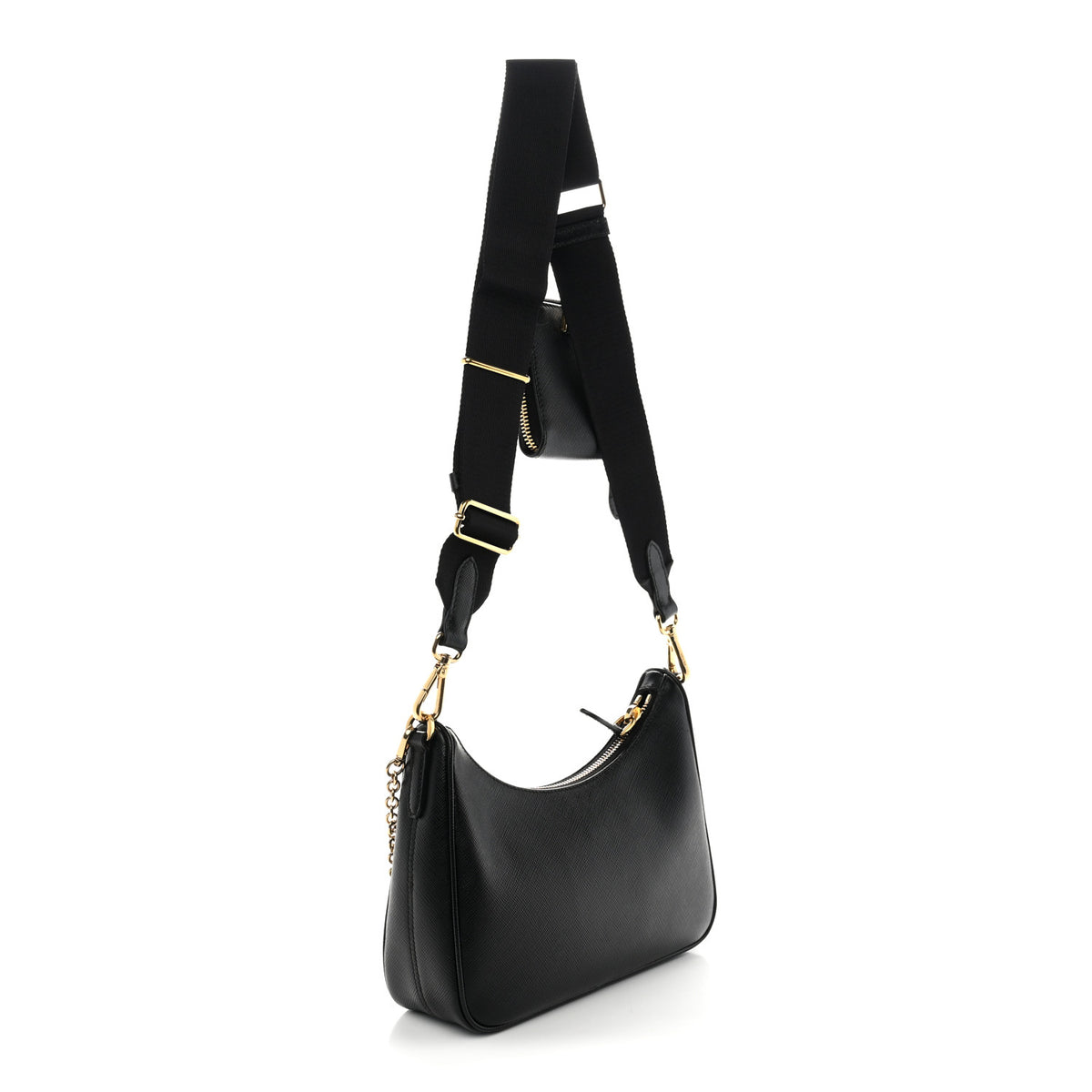 Prada Saffiano Lux Re-Edition 2005 Shoulder Bag Black 3 of 10
