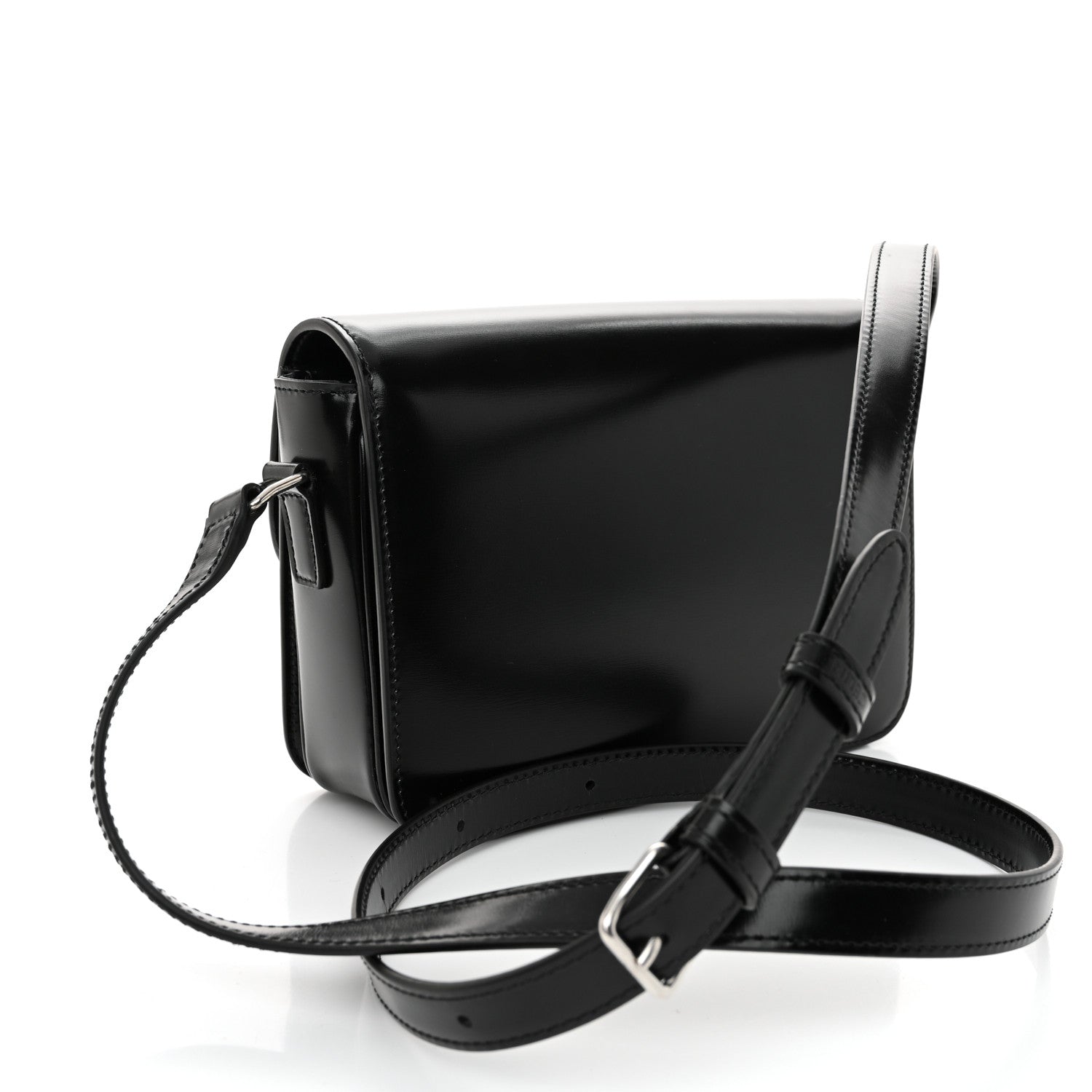 Celine Shiny Calfskin Teen Triomphe Black 3 of 13