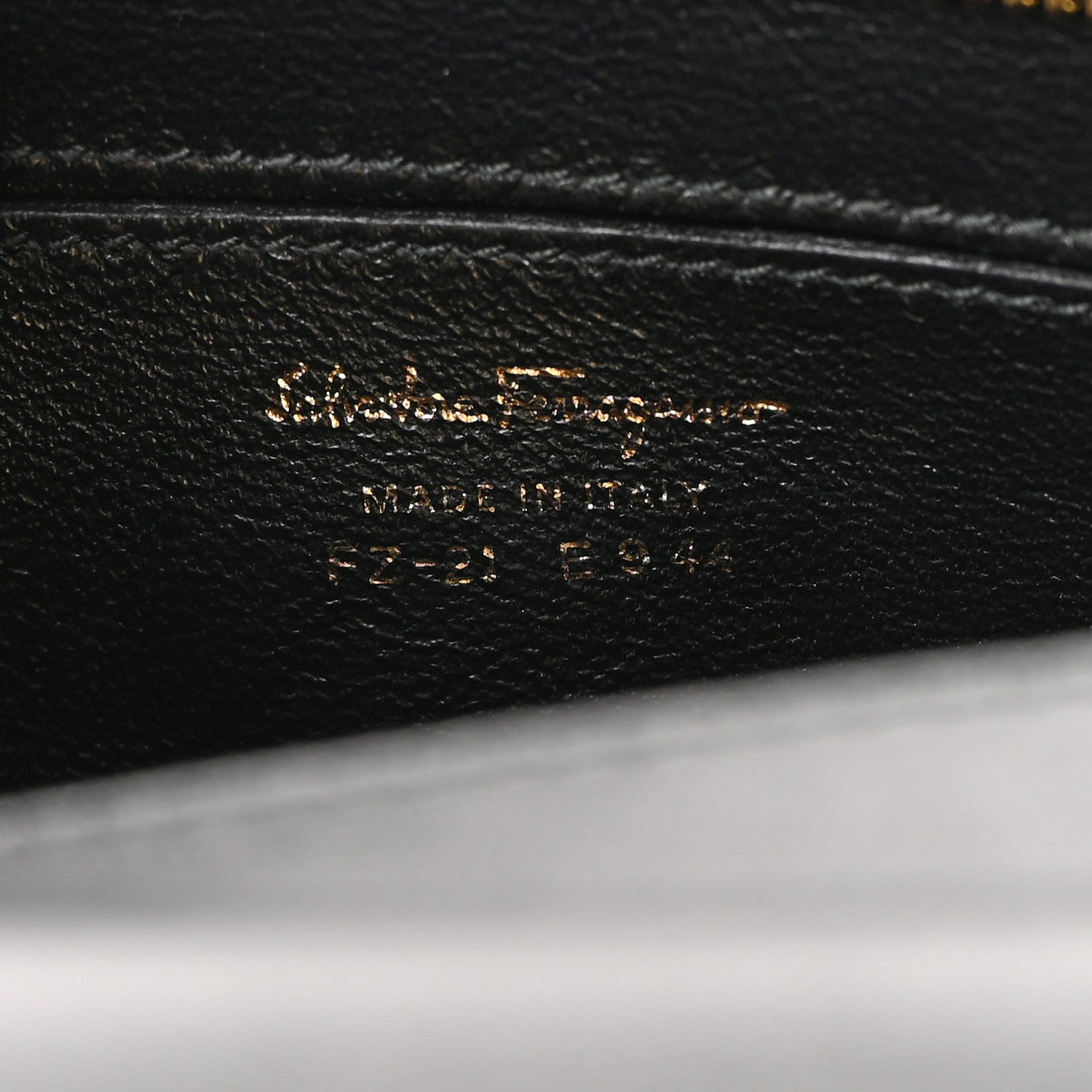 Salvatore Ferragamo Calfskin Sofia Shoulder Bag Black 5 of 8