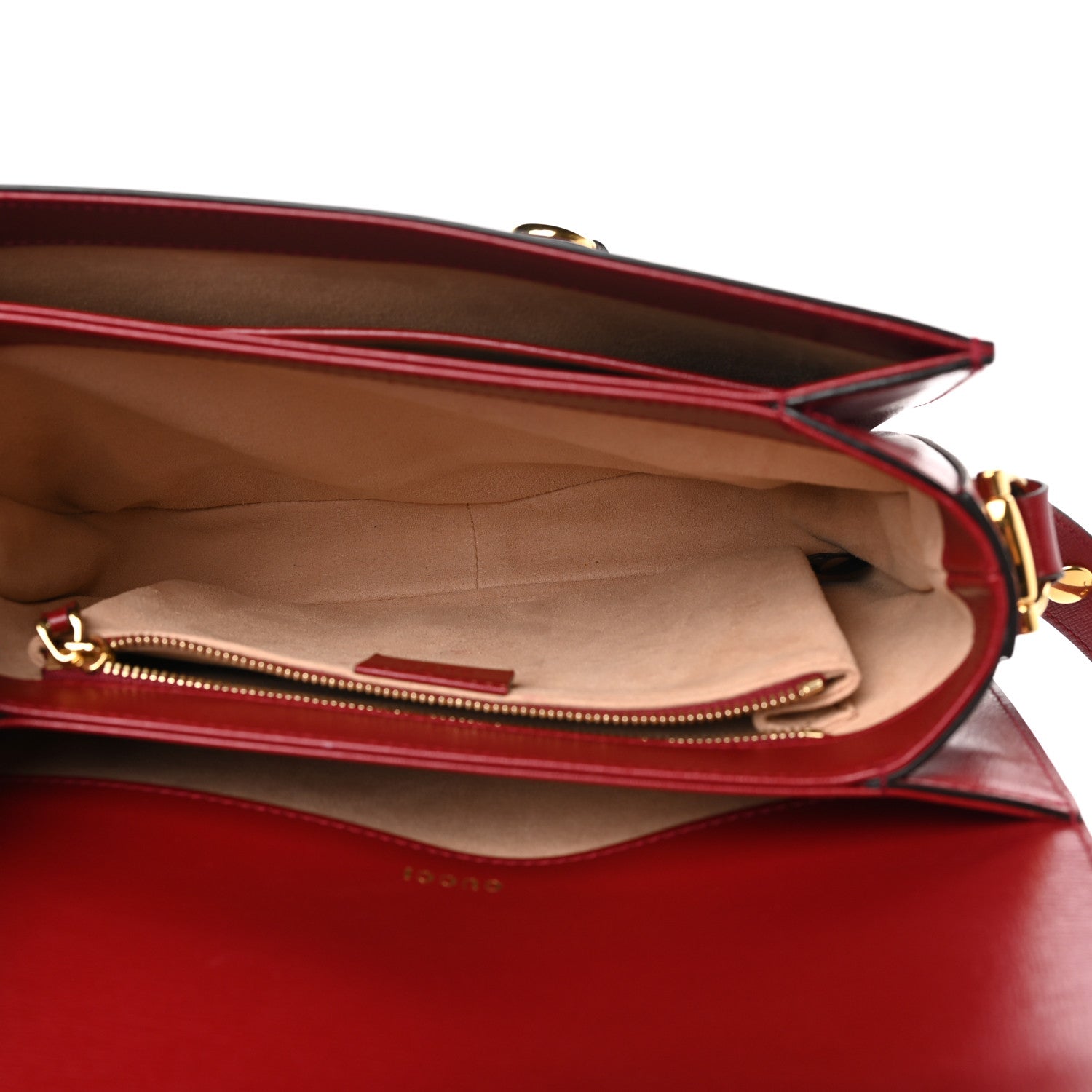 Gucci Azalea Calfskin Horsebit 1955 Shoulder Bag New Cherry Red 5 of 11