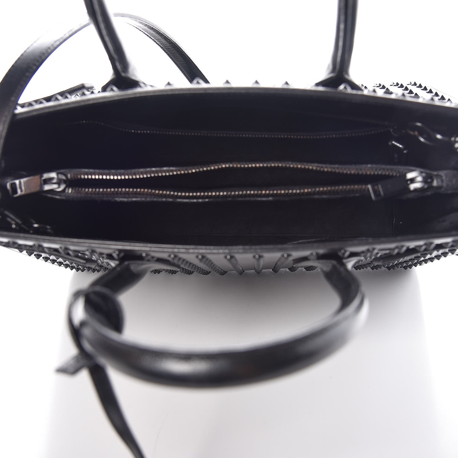 Saint Laurent Grain De Poudre Studded Small Sac De Jour Black 5 of 11