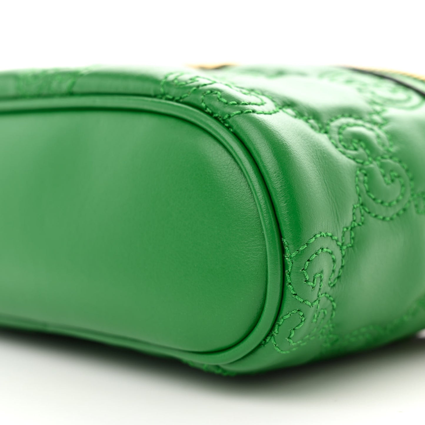 Calfskin GG Matelasse Mini Top Handle Bag Spring Green