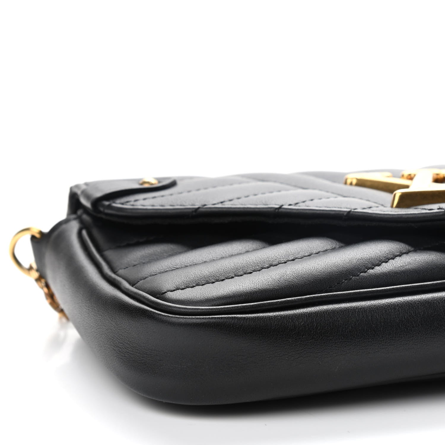 Louis Vuitton Calfskin New Wave Chain Pochette Black 8 of 9