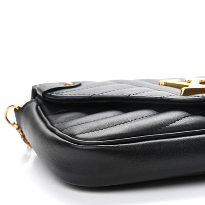 Louis Vuitton Calfskin New Wave Chain Pochette Black 8 of 9