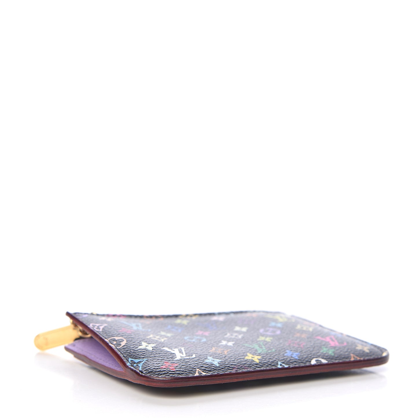 Monogram Multicolor Key Pouch Black Violet