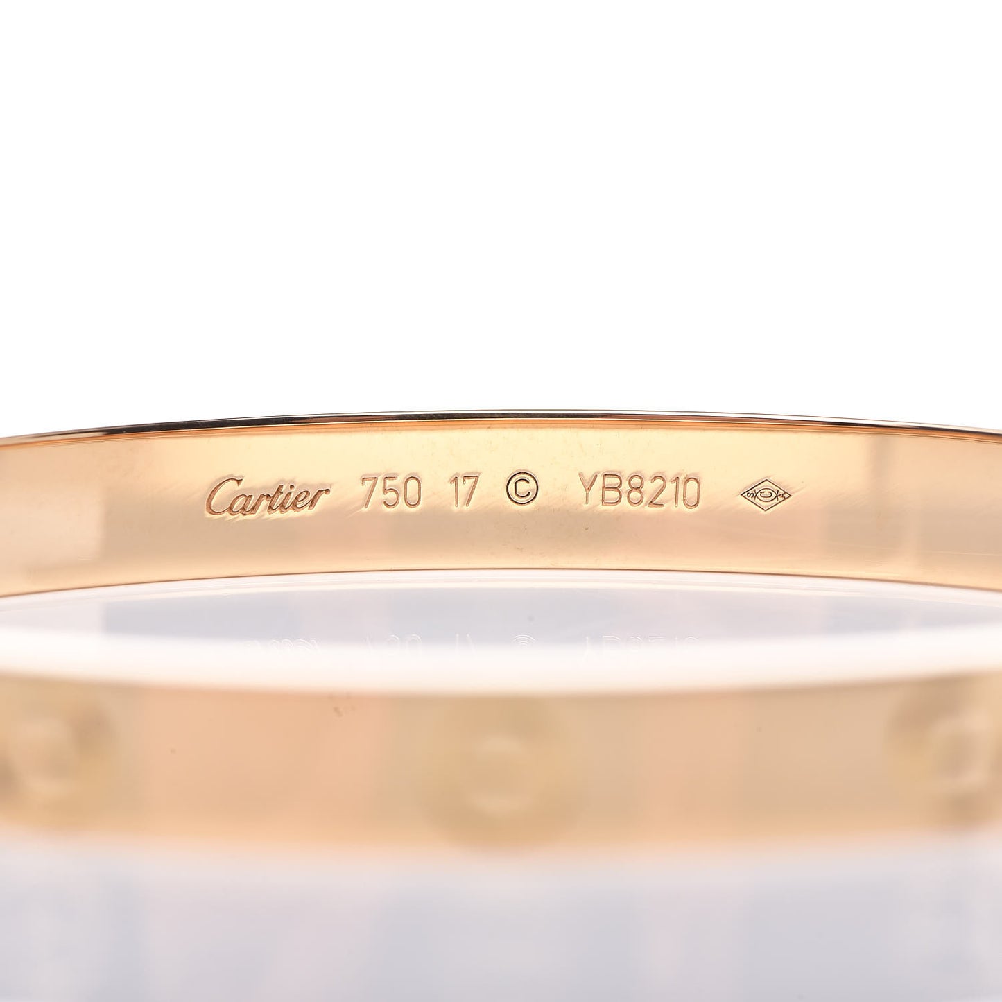 18K Yellow Gold LOVE Bracelet 17