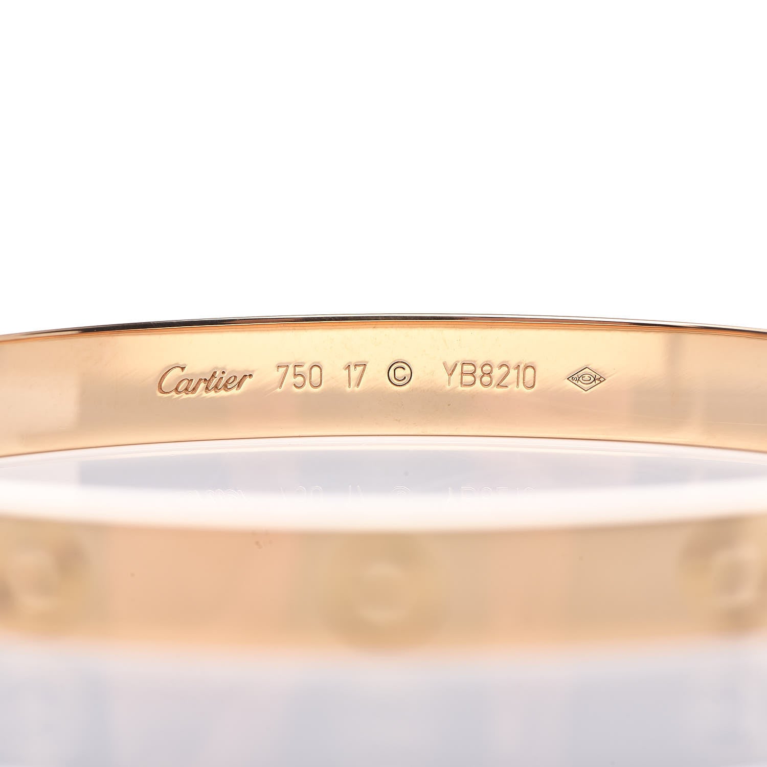 Cartier 18K Yellow Gold LOVE Bracelet 17 5 of 6