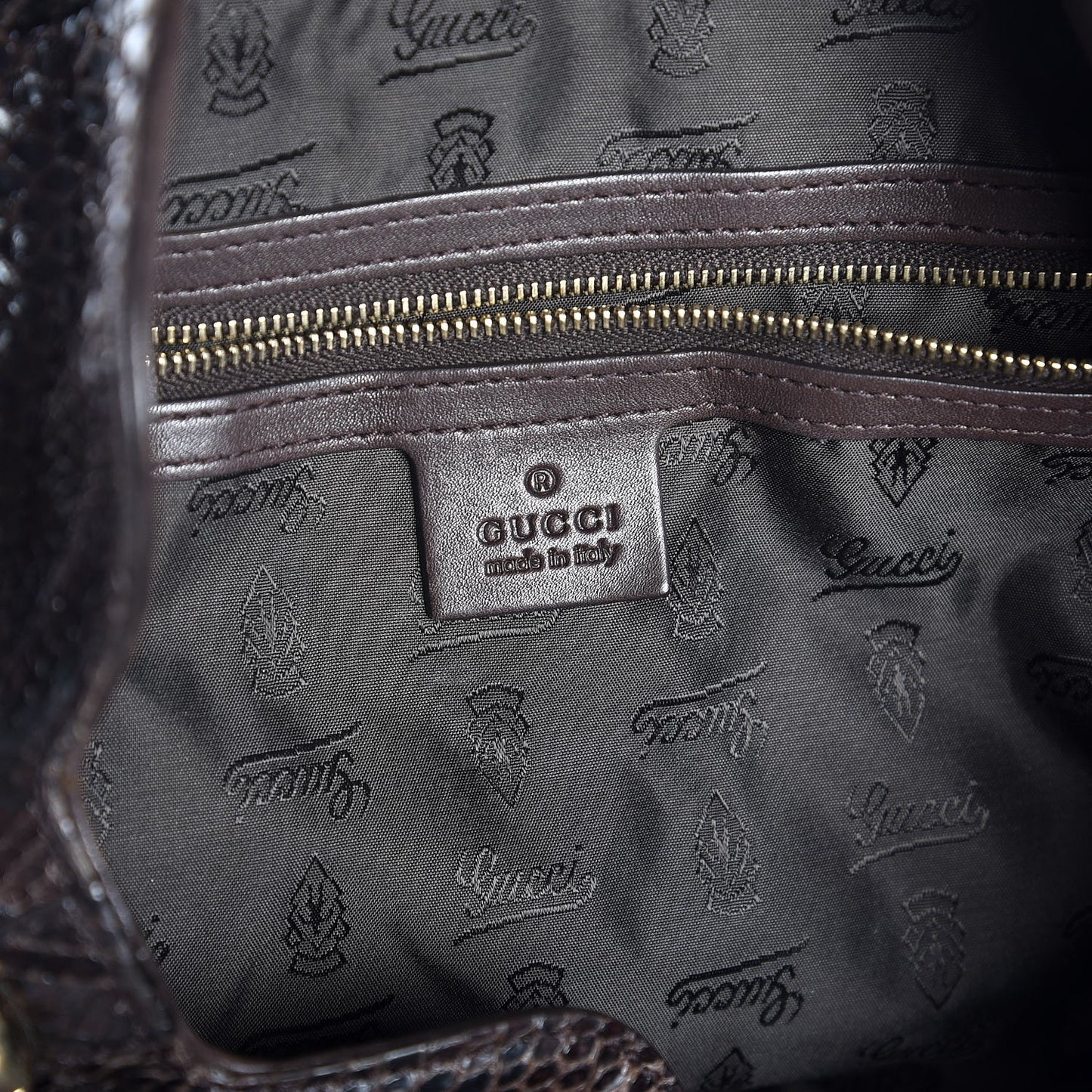 Python Large Indy Top Handle Hobo Brown
