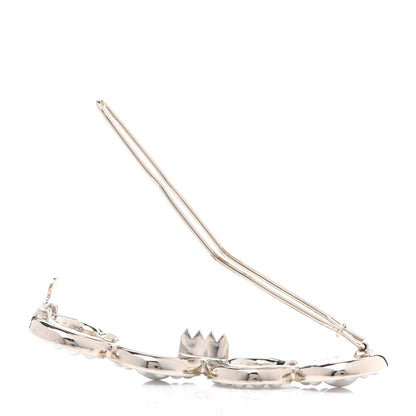 Chanel Pearl Coco Hair Clip Barrette Gold 4 of 6