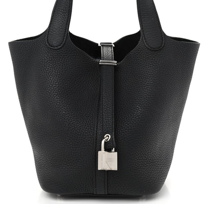 Hermes Taurillon Clemence Picotin Lock 18 PM Black 8 of 17
