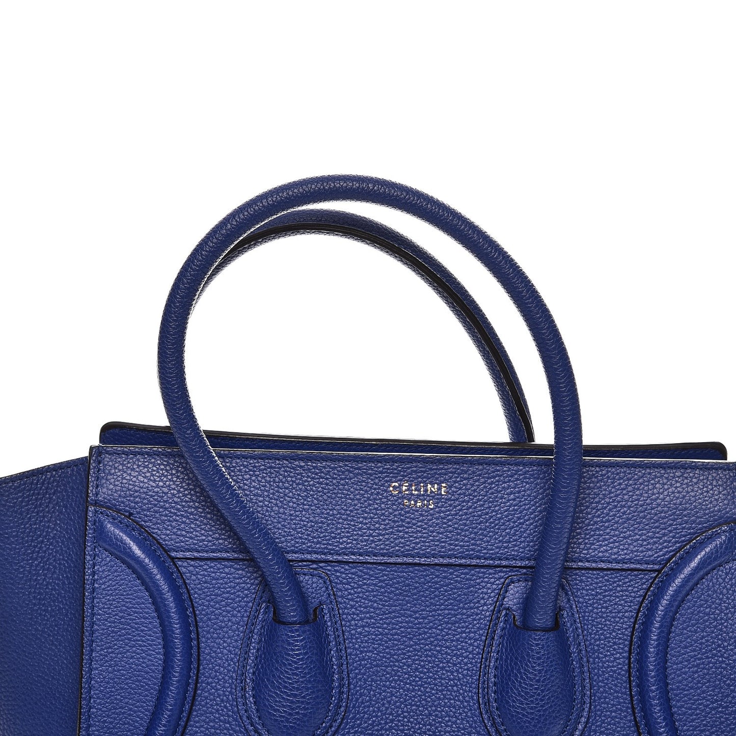 Drummed Calfskin Micro Luggage Indigo
