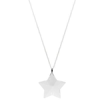 Tiffany Sterling Silver Crystal Star Pendant Necklace 1 of 4