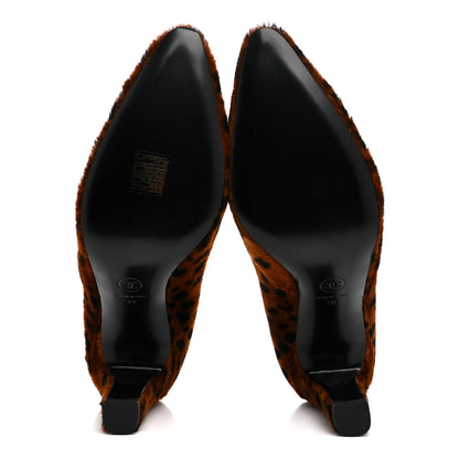 Chanel Pony Hair Lambskin Pumps 40 Brown Black 6 of 10