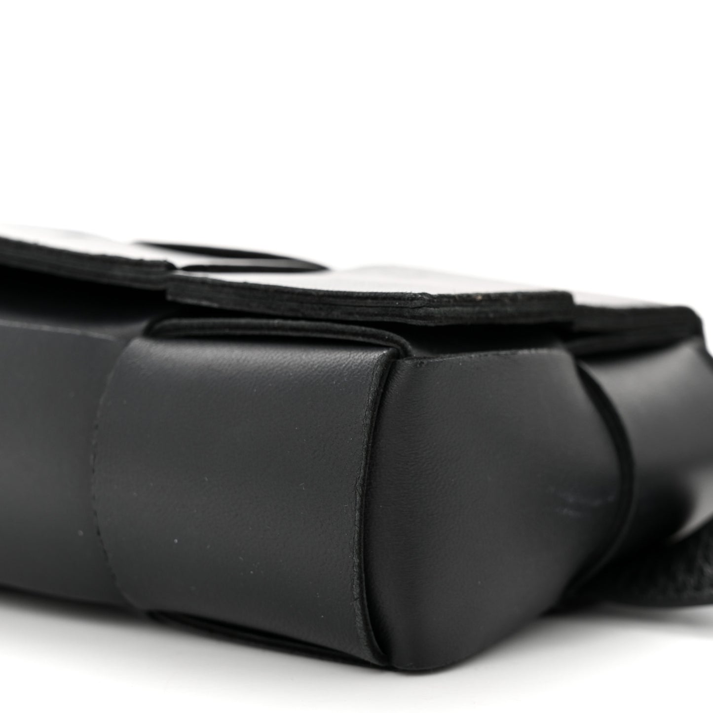 Nappa Maxi Intreccio The Belt Cassette Bag Black