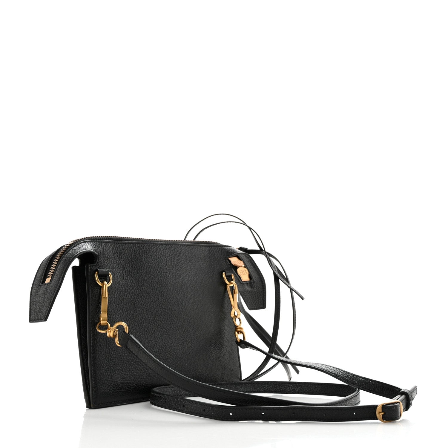 Balenciaga Grained Calfskin Neo Classic Gold Hardware Multipouch Black 3 of 11