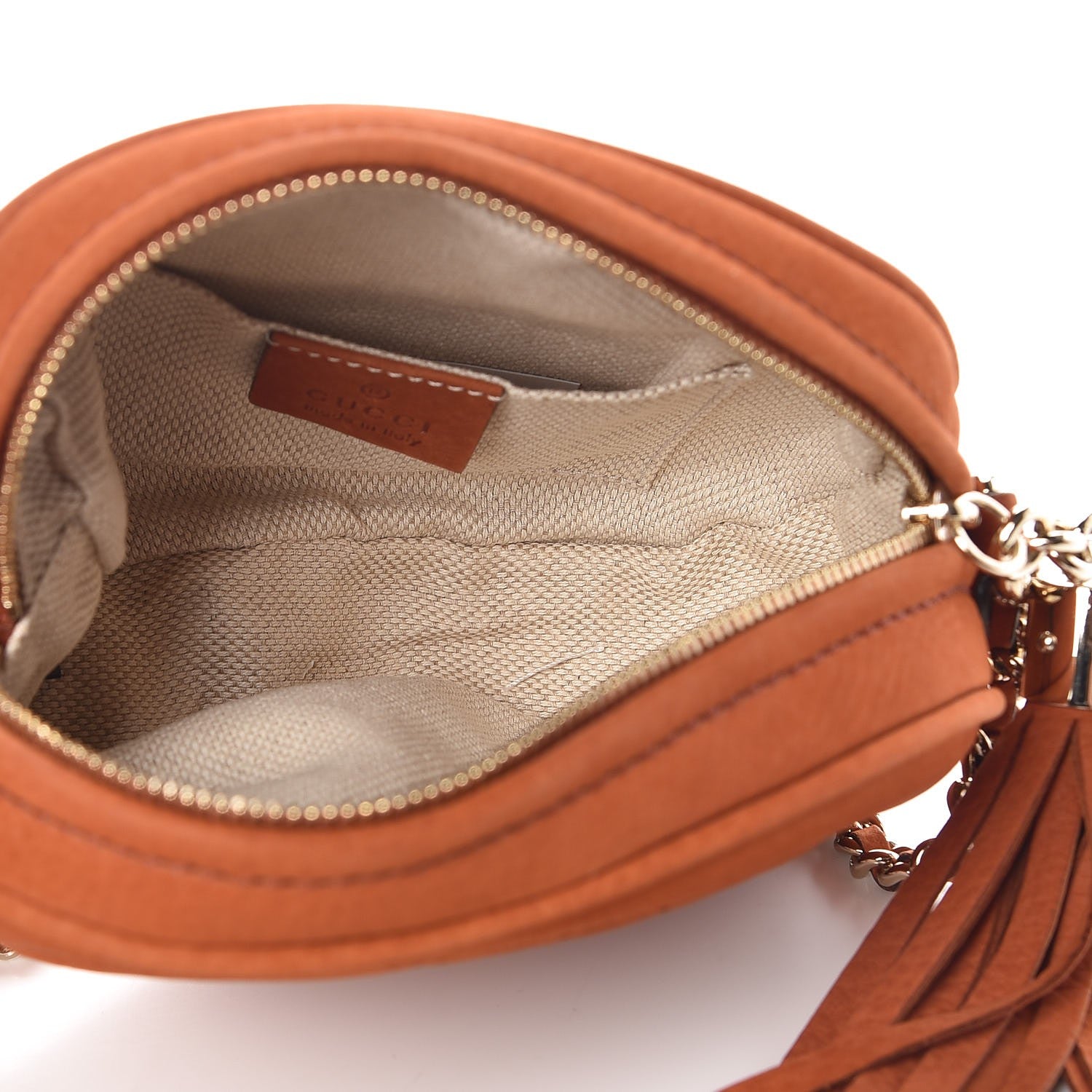 Gucci Vitello Range Mini Soho Chain Bag Old Whisky 5 of 9