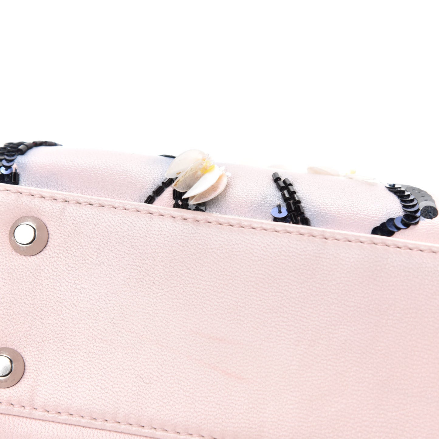 Lambskin Sequin Embroidered Mini Lady Dior Pink