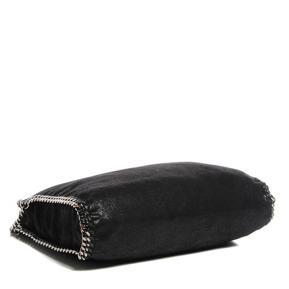 Stella McCartney Faux Leather Shaggy Deer Falabella Fold Over Tote Black 4 of 7