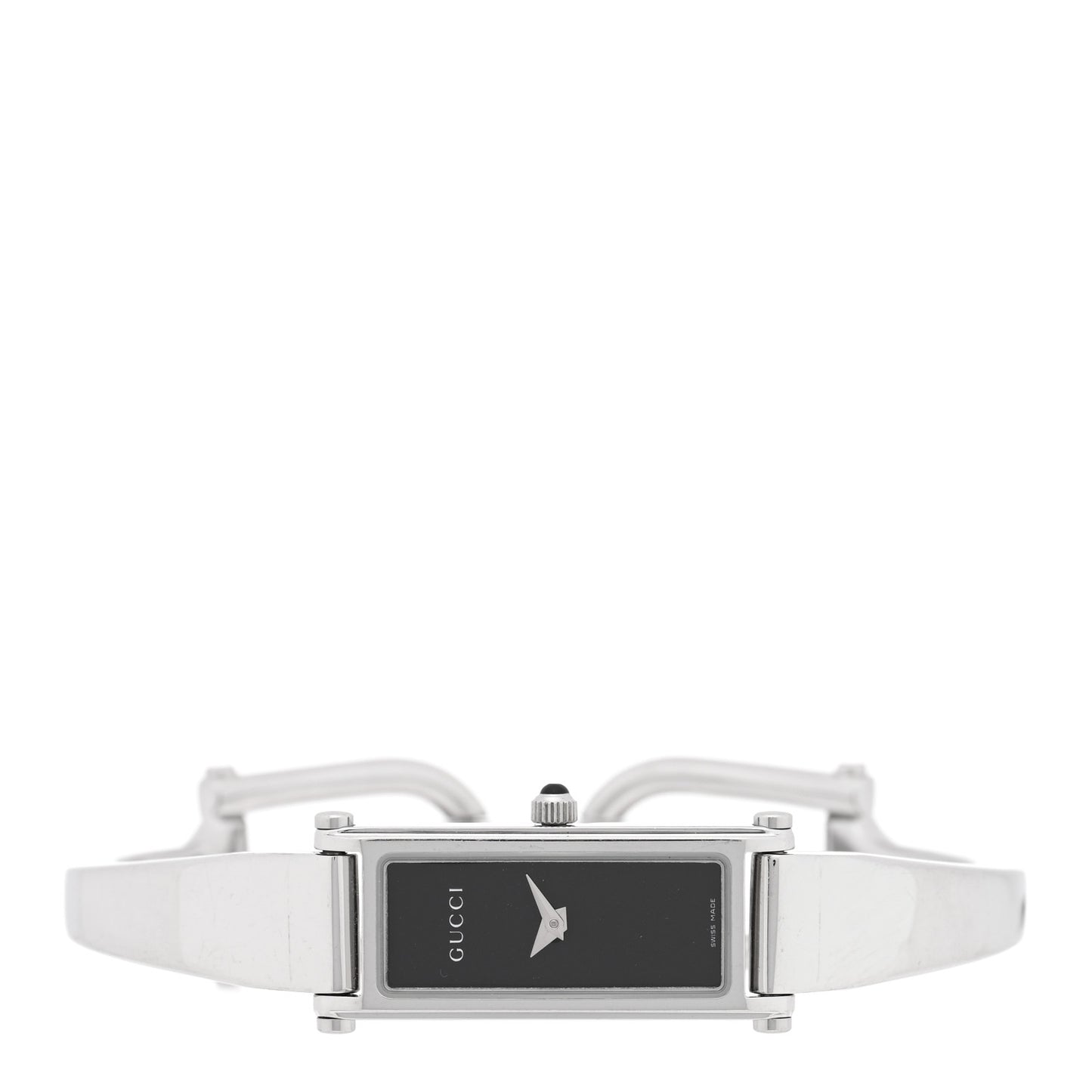 Stainless Steel 12mm 1500L Horsebit Quartz Watch Black