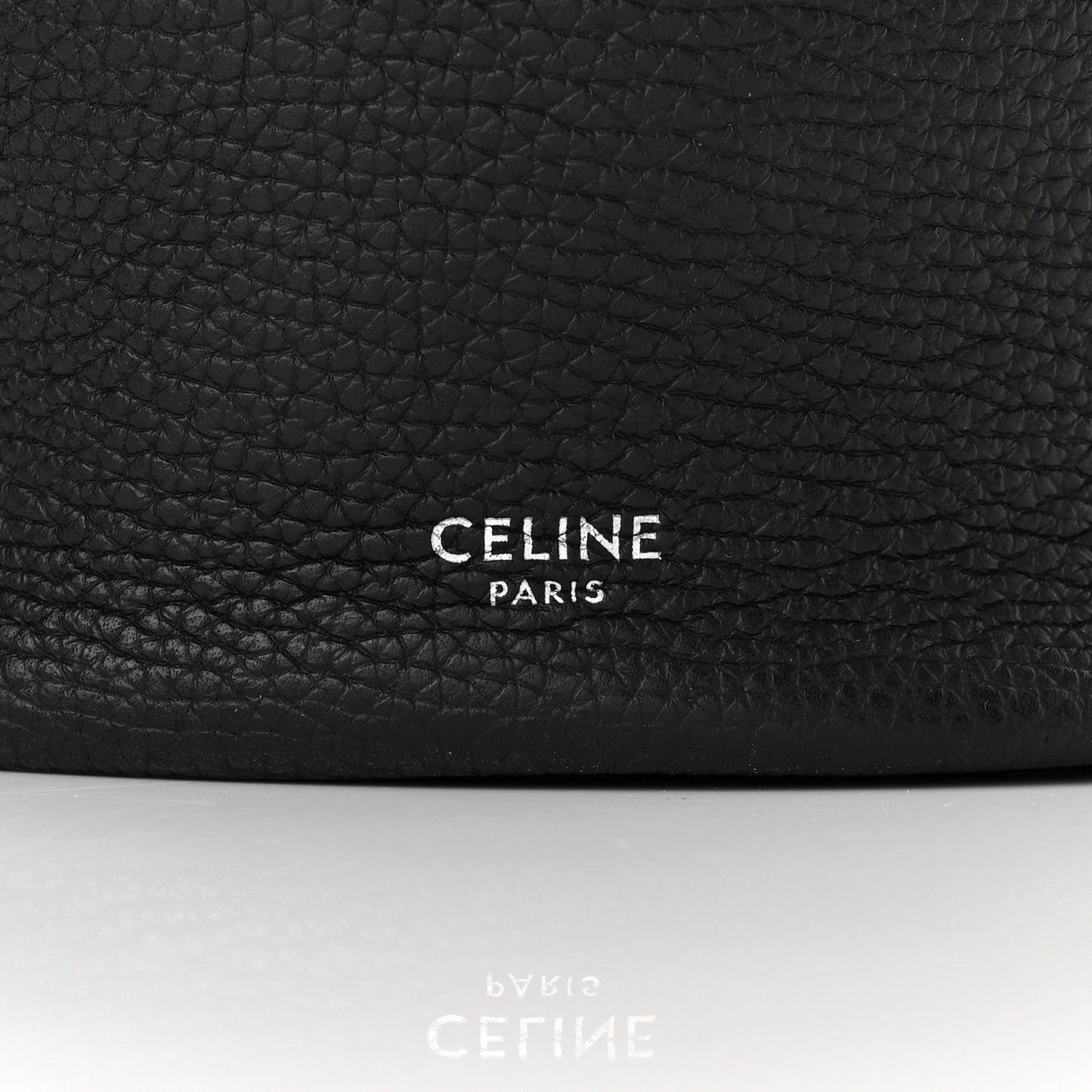 Supple Grained Calfskin Nano Big Bag Bucket Black