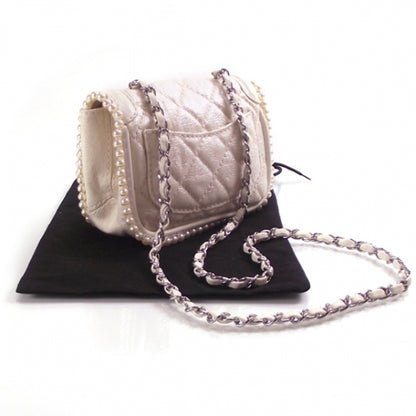 Chanel Pearl Trim Quilted Small Flap 3 of 12