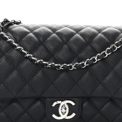 Chanel Caviar Quilted Jumbo Easy Flap Black 8 of 11