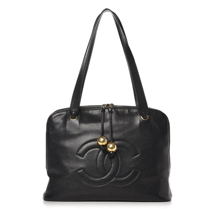 Chanel Caviar Large CC Shoulder Bag Black 1 of 20