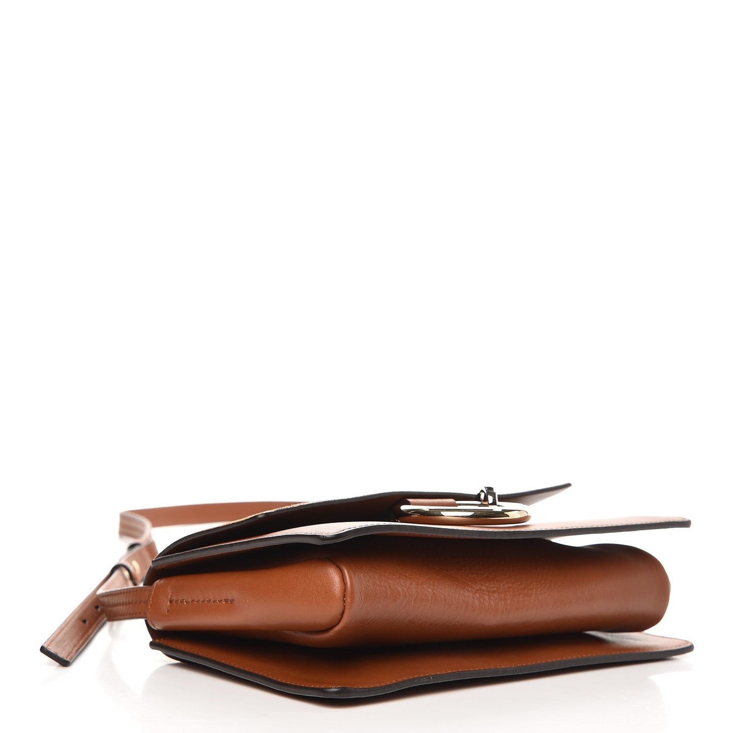 Suede Calfskin Small Faye Shoulder Bag Tobacco