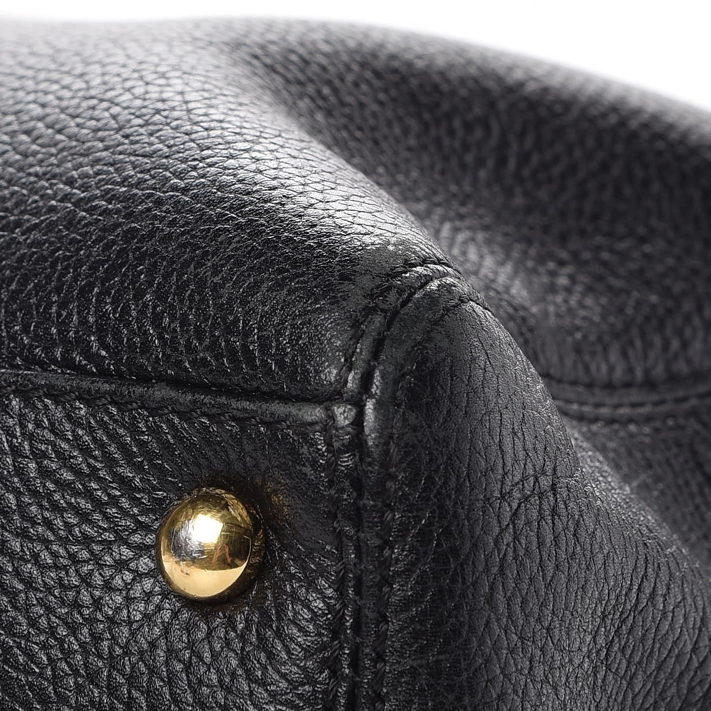 Calfskin Cerf Executive Shopper Tote Black
