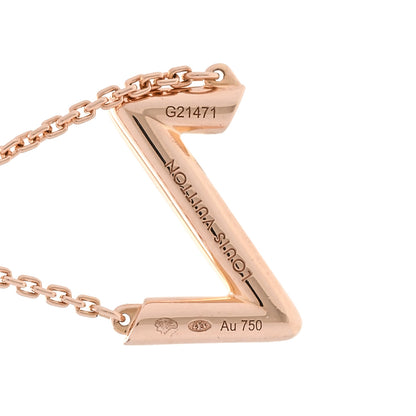 Louis Vuitton 18K Pink Gold LV Volt Upside Down Pendant Necklace 5 of 6