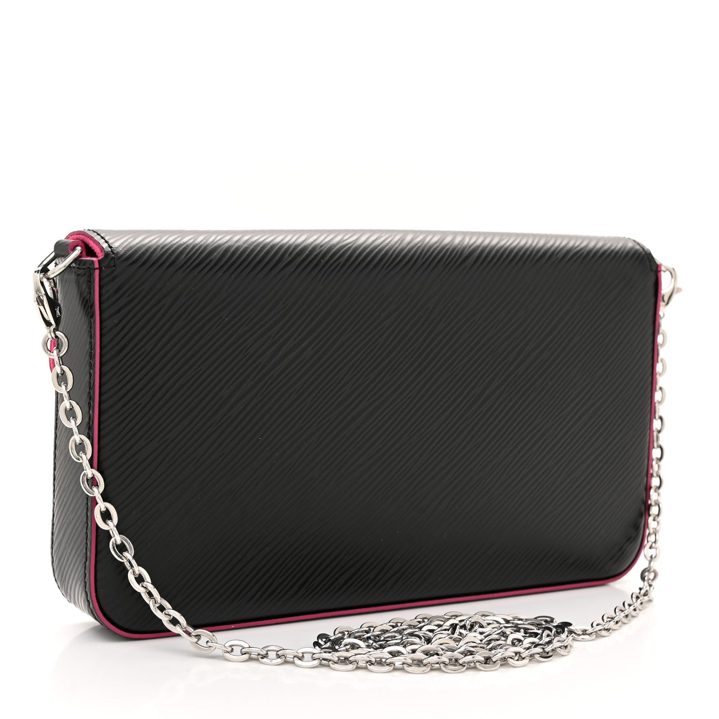 Epi Pochette Felicie Black Hot Pink