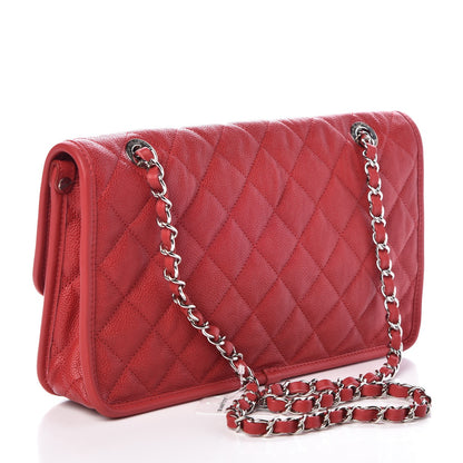 Chanel Caviar Quilted Medium French Riviera Flap Red 4 of 8