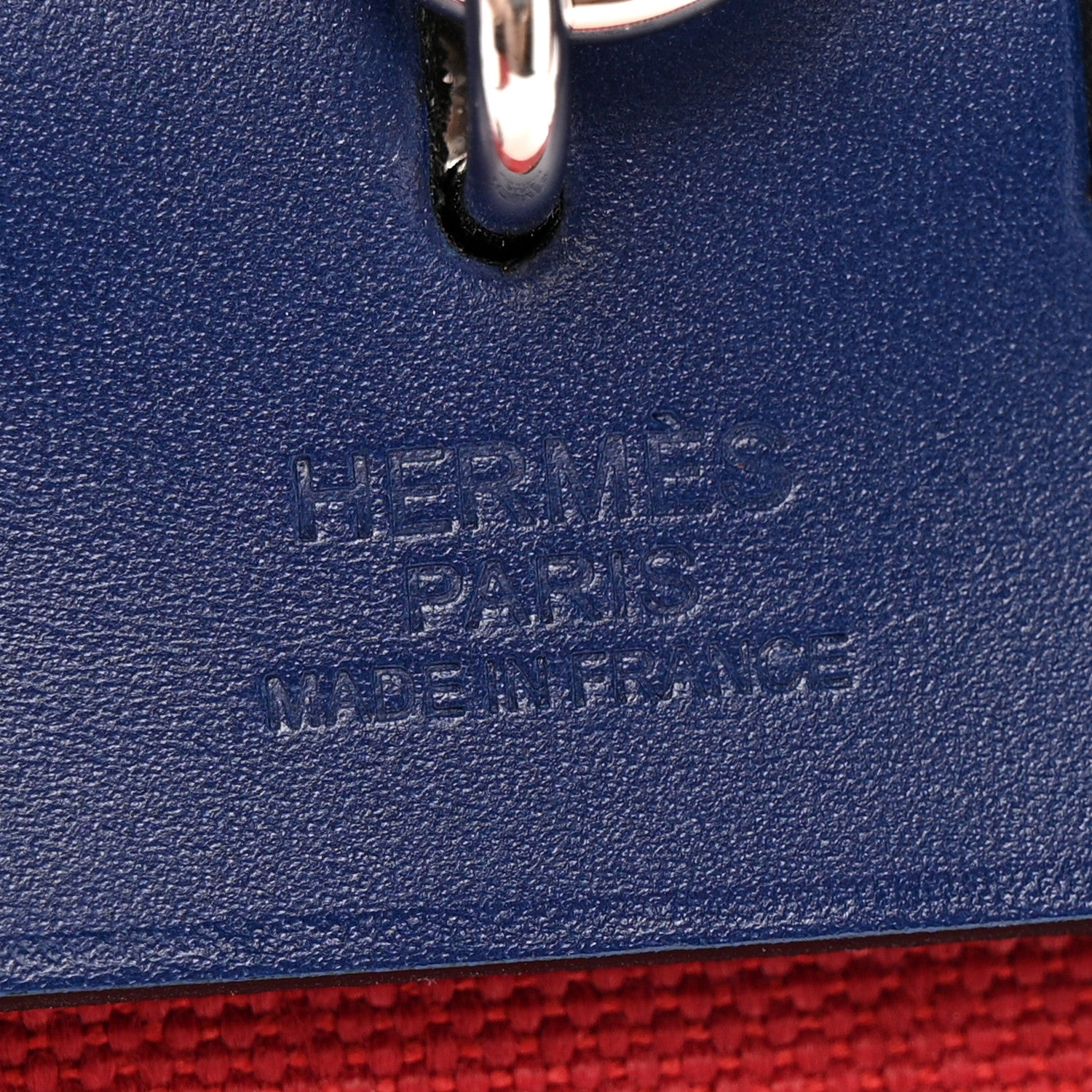 Hermes Military Toile Vache Hunter Herbag Zip 31 PM Rouge Grenat Bleu Saphir 7 of 14