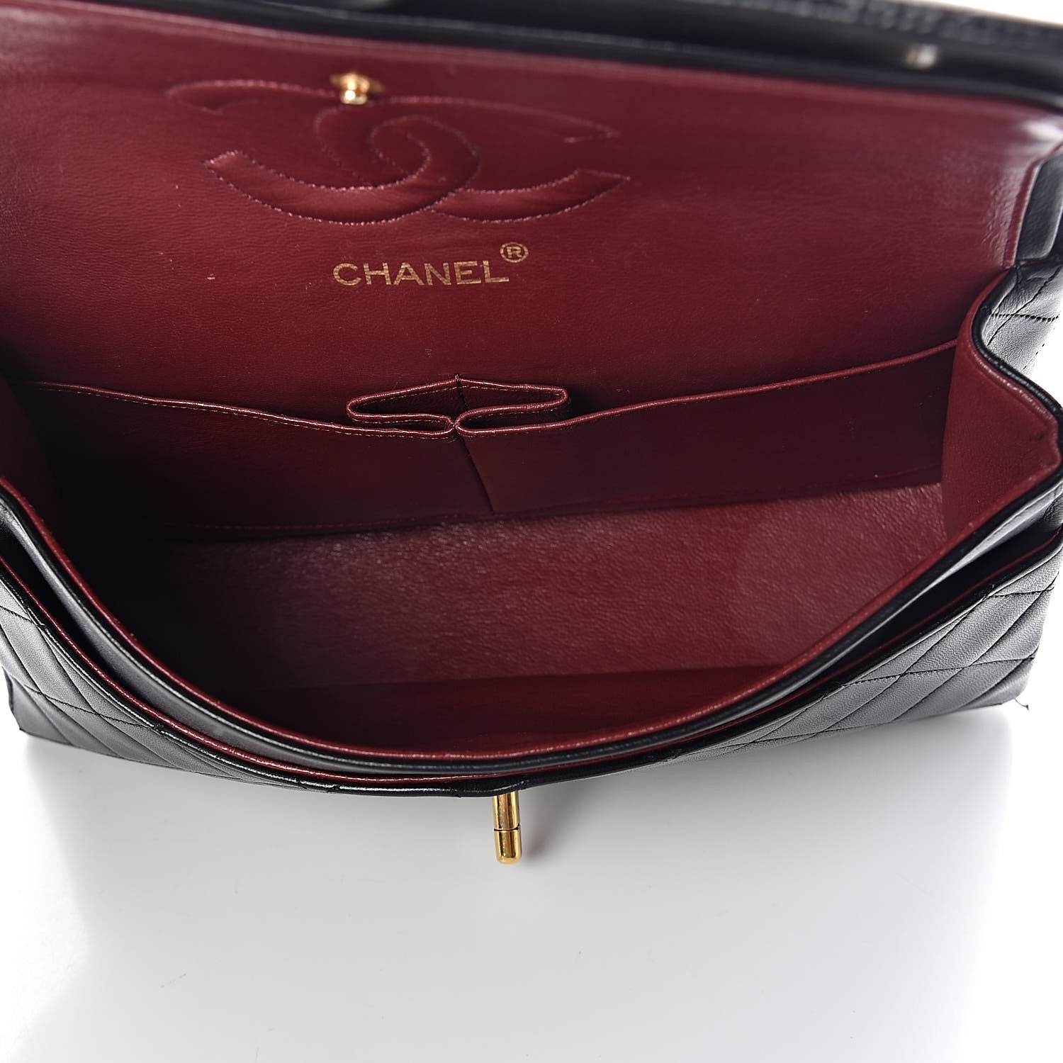 Chanel Lambskin Quilted Medium Double Flap Black 5 of 12