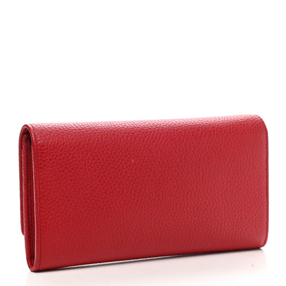 Gucci Pebbled Calfskin Large Soho Continental Wallet Red 3 of 8